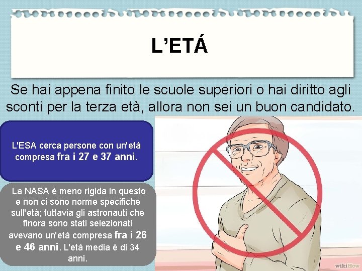 L’ETÁ Se hai appena finito le scuole superiori o hai diritto agli sconti per