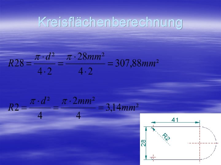 Kreisflächenberechnung 