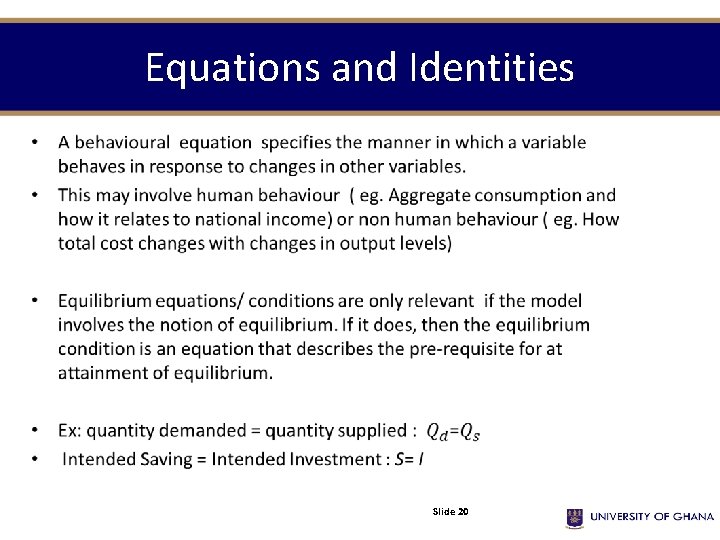 Equations and Identities • Slide 20 