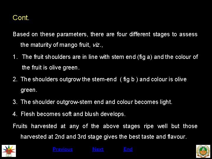 Cont. Based on these parameters, there are four different stages to assess the maturity