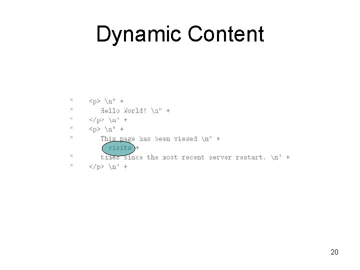 Dynamic Content 20 