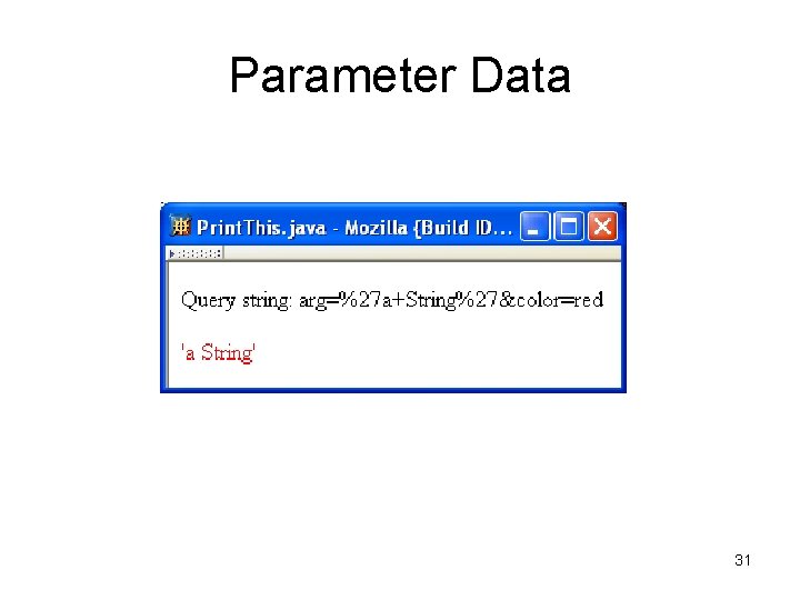 Parameter Data 31 