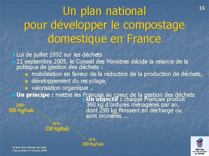 Un plan national pour développer le compostage domestique en France 16 n Loi de