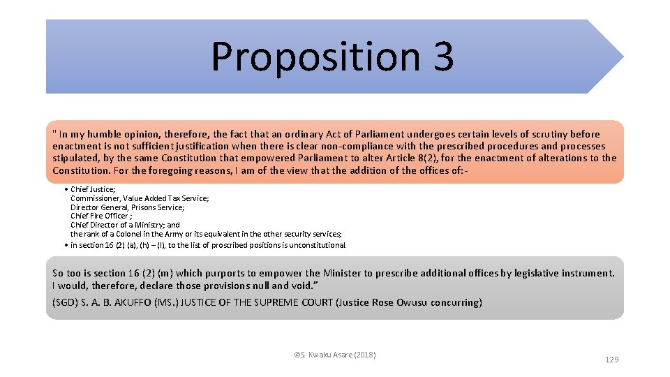 Proposition 3 " In my humble opinion, therefore, the fact that an ordinary Act