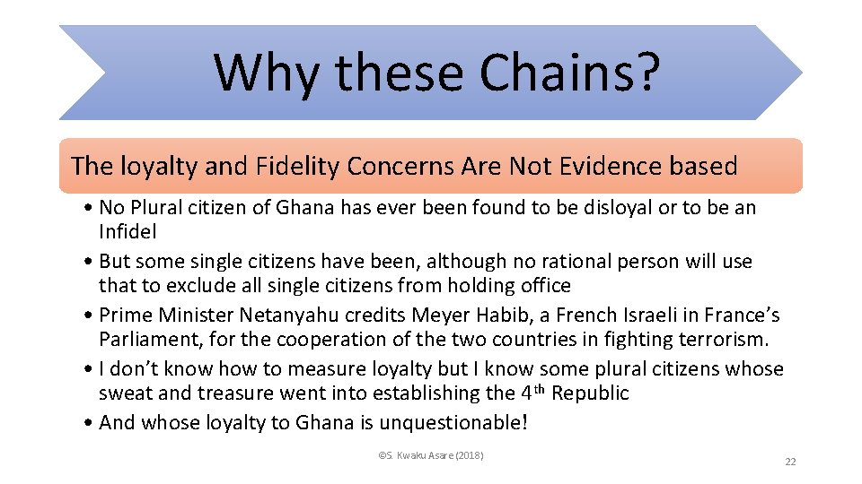 Why these Chains? The loyalty and Fidelity Concerns Are Not Evidence based • No