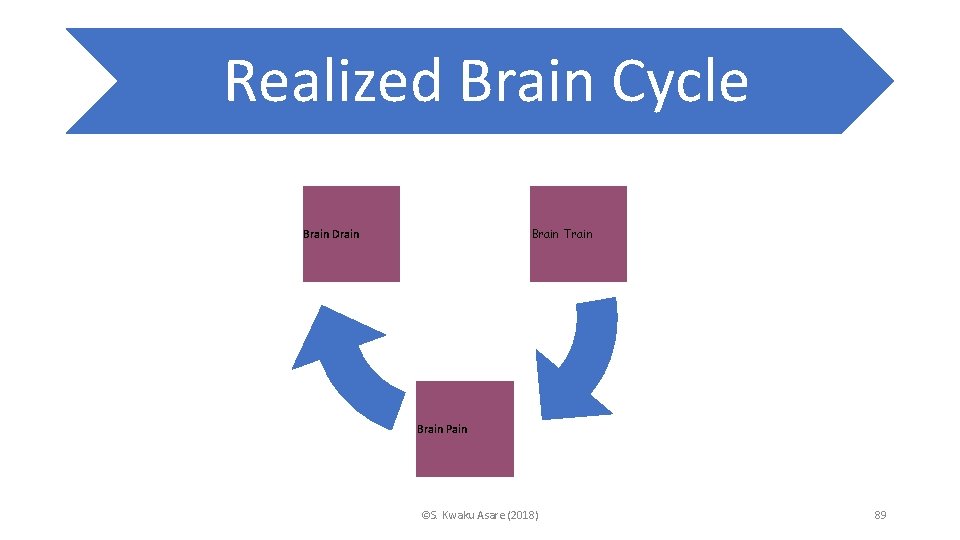 Realized Brain Cycle Brain Train Brain Drain Brain Pain ©S. Kwaku Asare (2018) 89