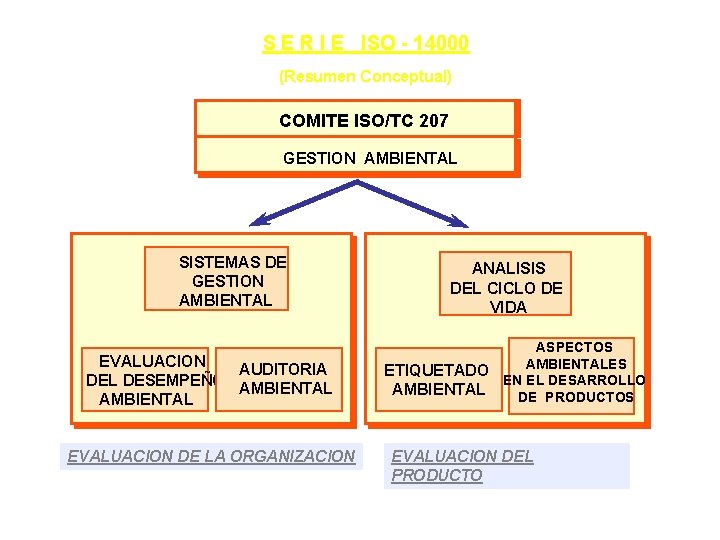 S E R I E ISO - 14000 (Resumen Conceptual) COMITE ISO/TC 207 GESTION S E R I E ISO - 14000 (Resumen Conceptual) COMITE ISO/TC 207 GESTION