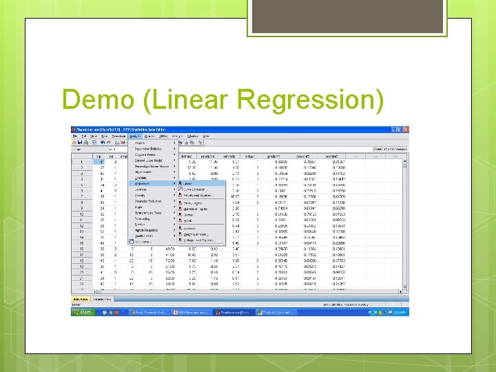 Demo (Linear Regression) 