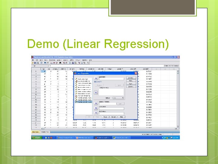 Demo (Linear Regression) 