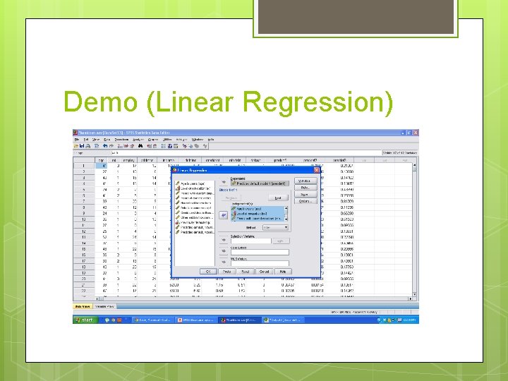 Demo (Linear Regression) 