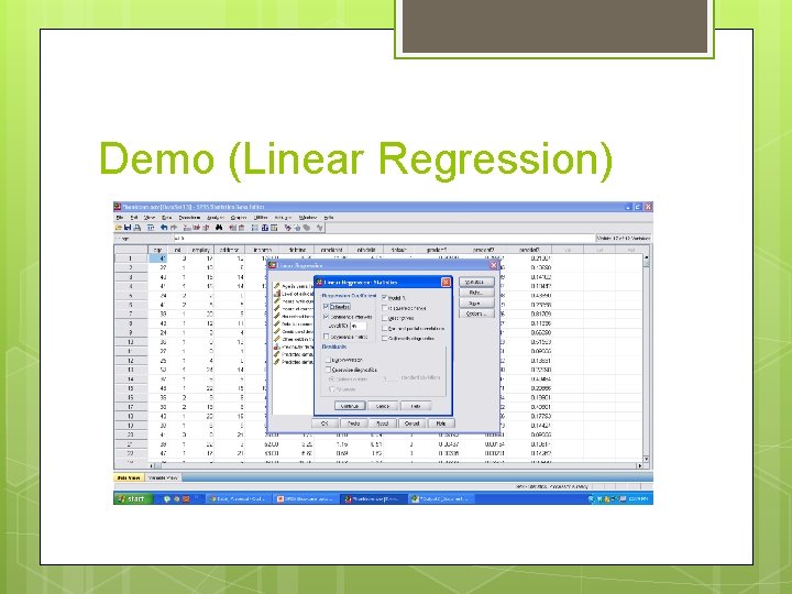 Demo (Linear Regression) 