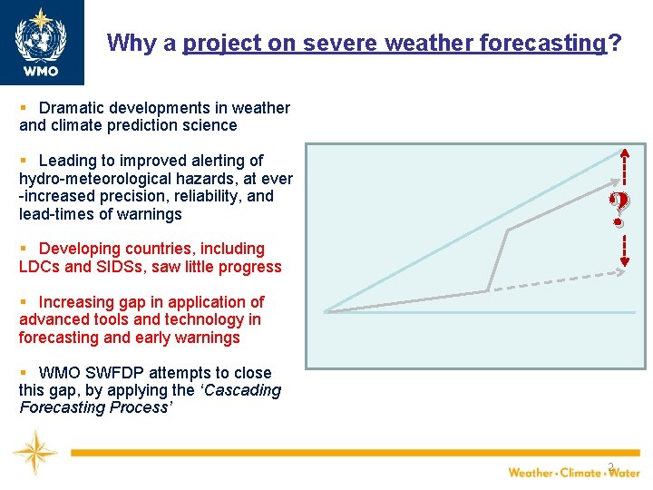 Why a project on severe weather forecasting? § Dramatic developments in weather and climate