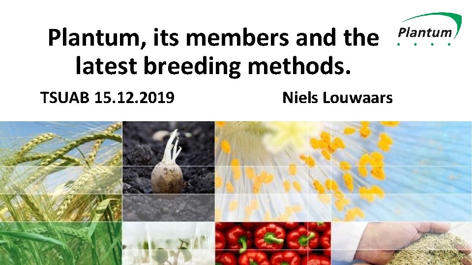 Plantum, its members and the latest breeding methods. TSUAB 15. 12. 2019 Niels Louwaars