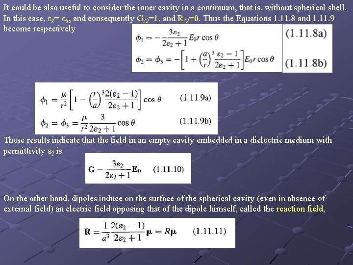It could be also useful to consider the inner cavity in a continuum, that