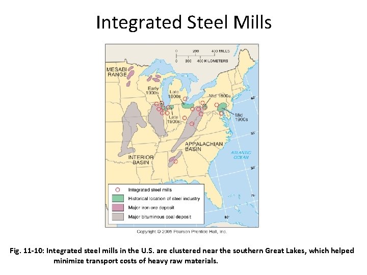 Integrated Steel Mills Fig. 11 -10: Integrated steel mills in the U. S. are