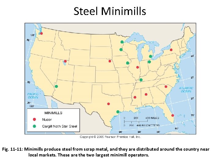 Steel Minimills Fig. 11 -11: Minimills produce steel from scrap metal, and they are