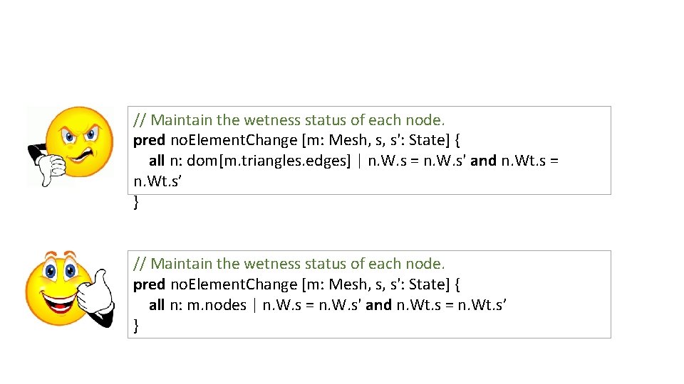 // Maintain the wetness status of each node. pred no. Element. Change [m: Mesh,