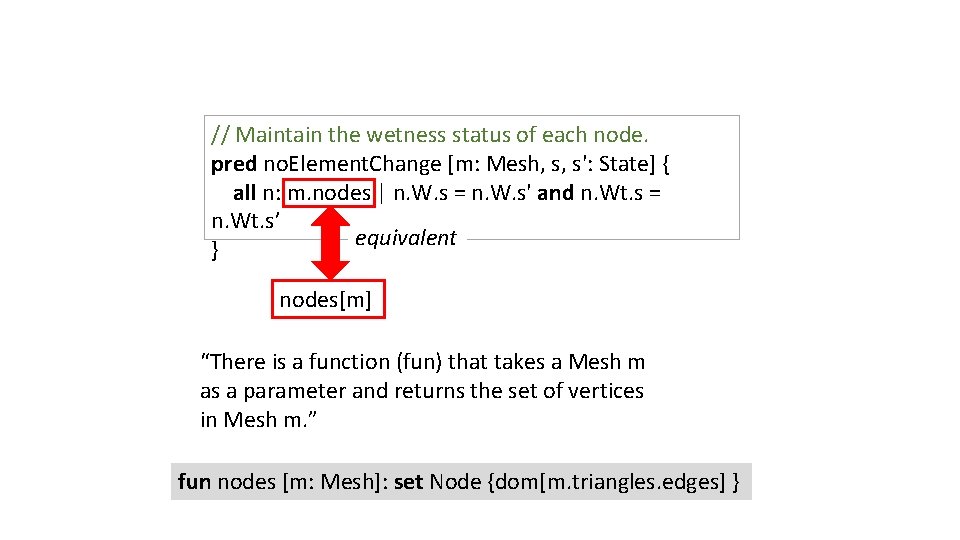 // Maintain the wetness status of each node. pred no. Element. Change [m: Mesh,