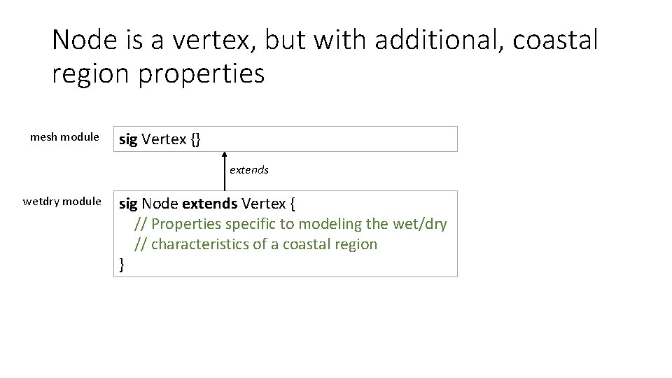 Node is a vertex, but with additional, coastal region properties mesh module sig Vertex