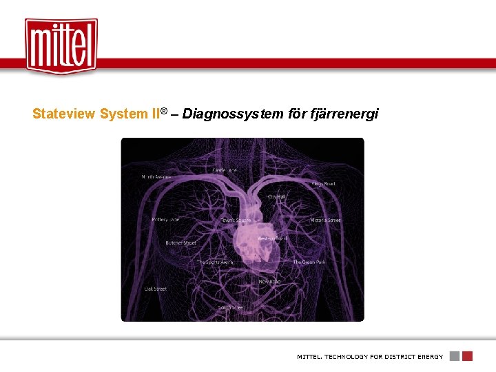 Stateview System II® – Diagnossystem för fjärrenergi MITTEL. TECHNOLOGY FOR DISTRICT ENERGY 