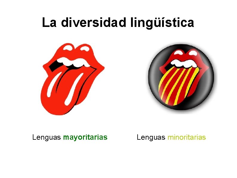 La diversidad lingüística Lenguas mayoritarias Lenguas minoritarias 
