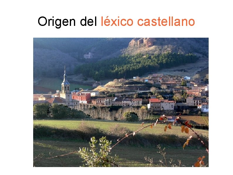 Origen del léxico castellano 