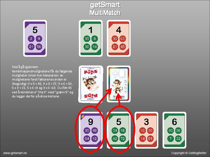 get. Smart Multi. Match Ved å gå igjennom kombinasjonsmulighetene får du følgende muligheter (viser