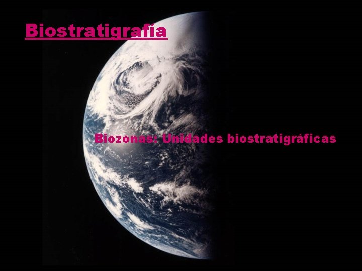 Biostratigrafía Biozonas: Unidades biostratigráficas 