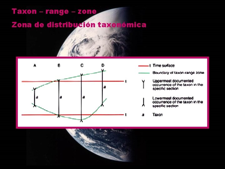 Taxon – range – zone Zona de distribución taxonómica 