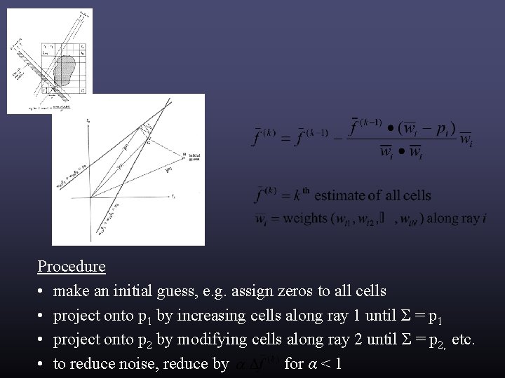 Procedure • make an initial guess, e. g. assign zeros to all cells • Procedure • make an initial guess, e. g. assign zeros to all cells •