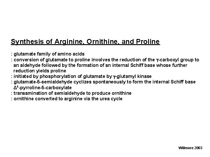 Synthesis of Arginine, Ornithine, and Proline : glutamate family of amino acids : conversion