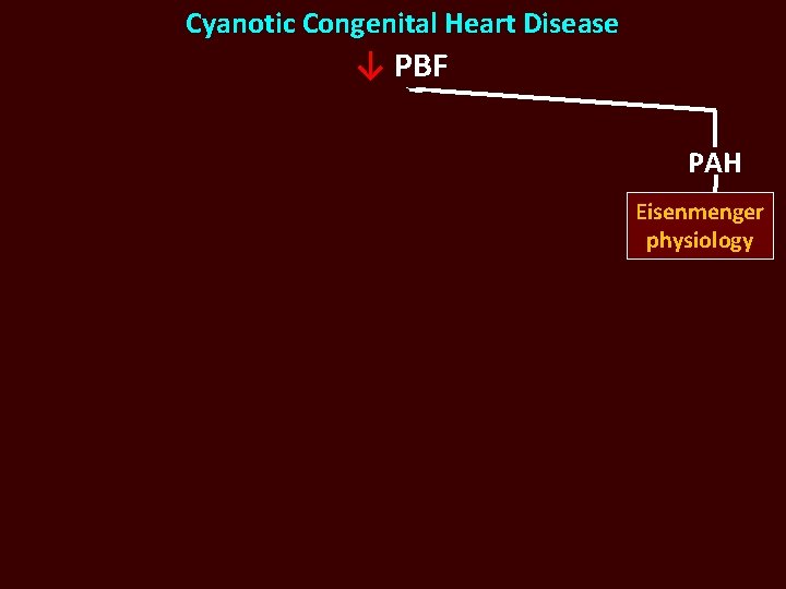 Cyanotic Congenital Heart Disease ↓ PBF PS / Pul. Atresia Large VSD Cyanotic CHD