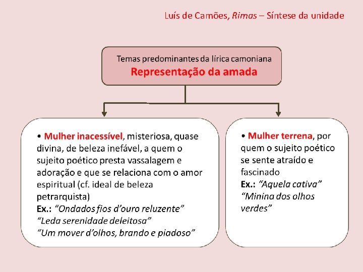 Luís de Camões, Rimas – Síntese da unidade 