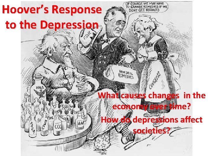 Hoover’s Response to the Depression What causes changes in the economy over time? How