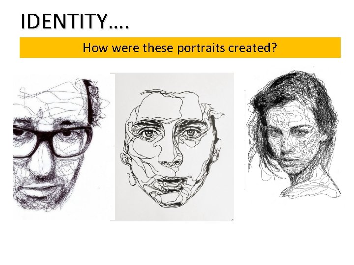 IDENTITY…. How were these portraits created? 