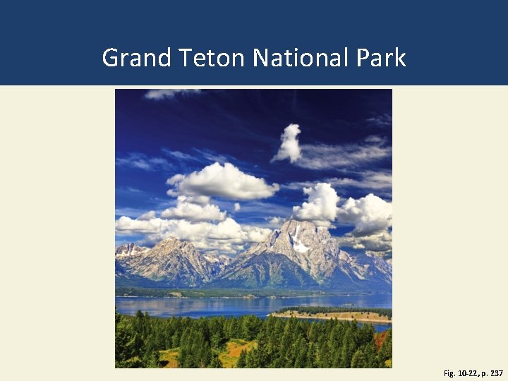 Grand Teton National Park Fig. 10 -22, p. 237 