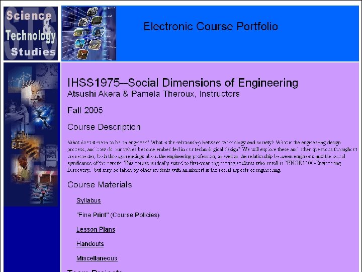 Course e. Portfolio 