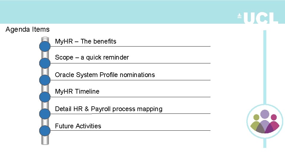 Agenda Items My. HR – The benefits Scope – a quick reminder Oracle System