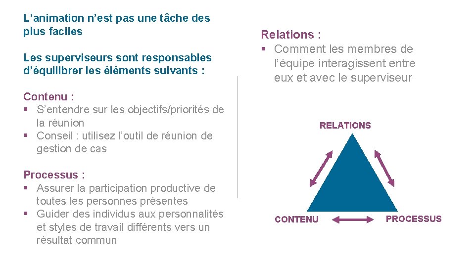 L’animation n’est pas une tâche des plus faciles Les superviseurs sont responsables d’équilibrer les L’animation n’est pas une tâche des plus faciles Les superviseurs sont responsables d’équilibrer les