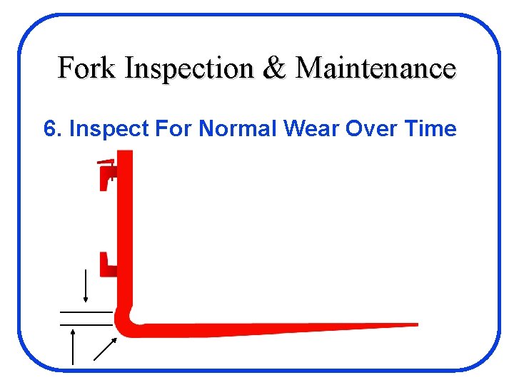 Fork Inspection & Maintenance 6. Inspect For Normal Wear Over Time 