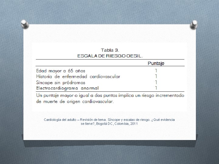 Cardiología del adulto – Revisión de tema. Síncope y escalas de riesgo. ¿Qué evidencia