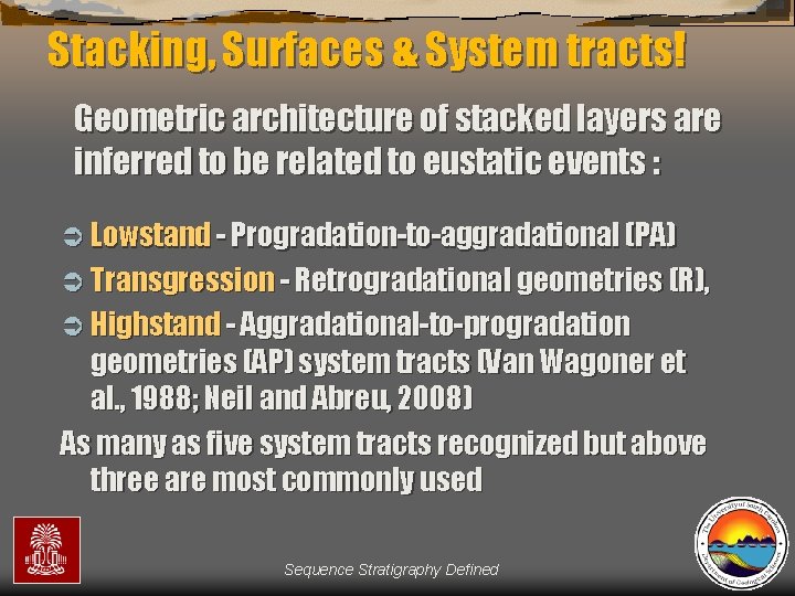 Stacking, Surfaces & System tracts! Geometric architecture of stacked layers are inferred to be