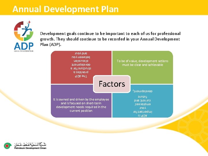Annual Development Plan Development goals continue to be important to each of us for