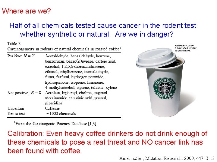 Where are we? Half of all chemicals tested cause cancer in the rodent test