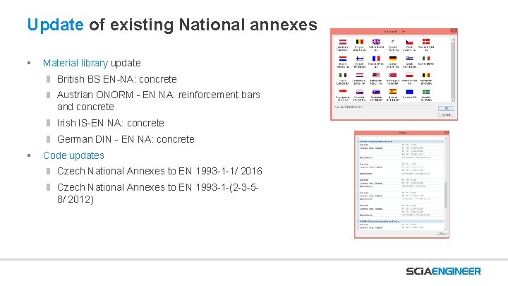Update of existing National annexes § Material library update British BS EN-NA: concrete Austrian