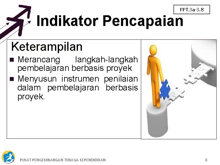 PPT. 3 a-3. 8 Indikator Pencapaian Keterampilan Merancang langkah-langkah pembelajaran berbasis proyek n Menyusun