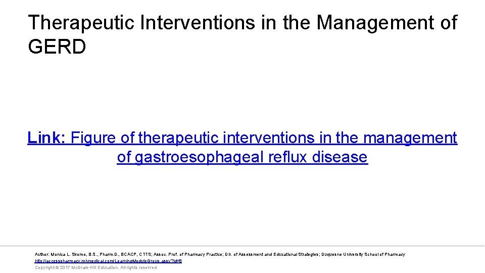 Therapeutic Interventions in the Management of GERD Link: Figure of therapeutic interventions in the