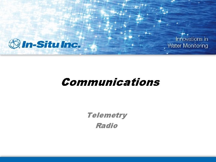 Communications Telemetry Radio 