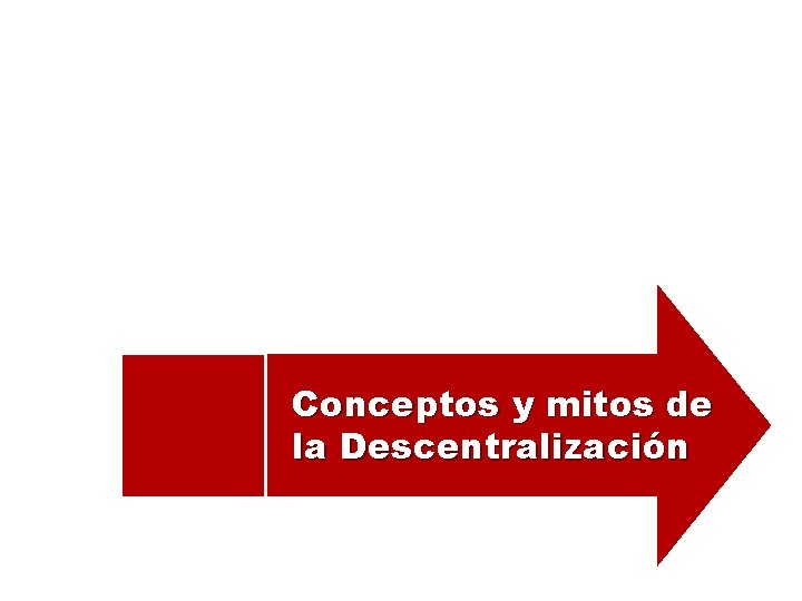 Conceptos y mitos de la Descentralización 