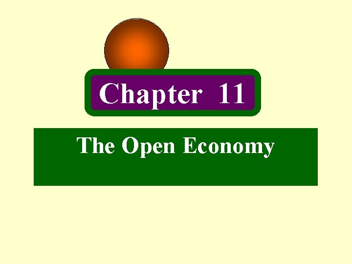 Chapter 11 The Open Economy 